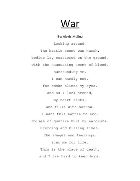 War Poem Youtube - Riset