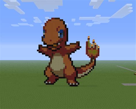 Charmander, Minecraft pixel art by boltyhead on DeviantArt