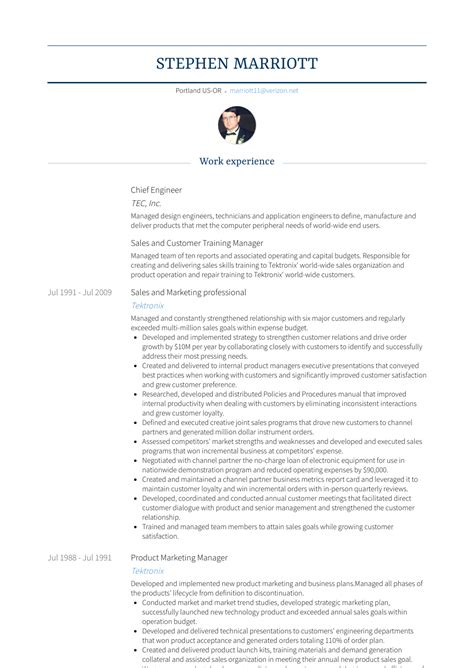 Chief Engineer - Resume Samples and Templates | VisualCV