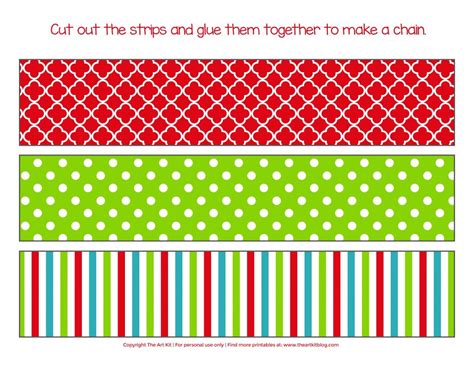 christmas chain free printable the art kit - The Art Kit