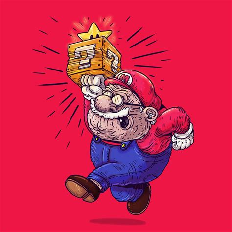 Old mario Giclée (Art Print) by Alex Solis | Trampt Library