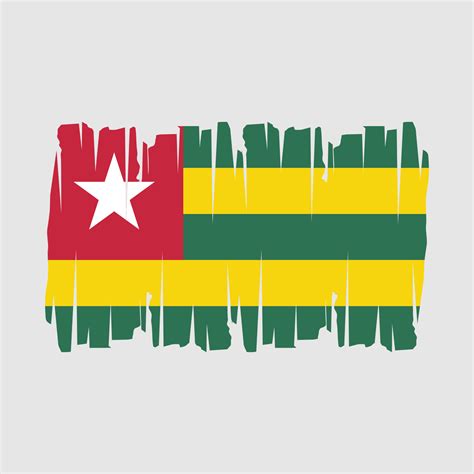 Togo Flag Vector Illustration 20847406 Vector Art at Vecteezy