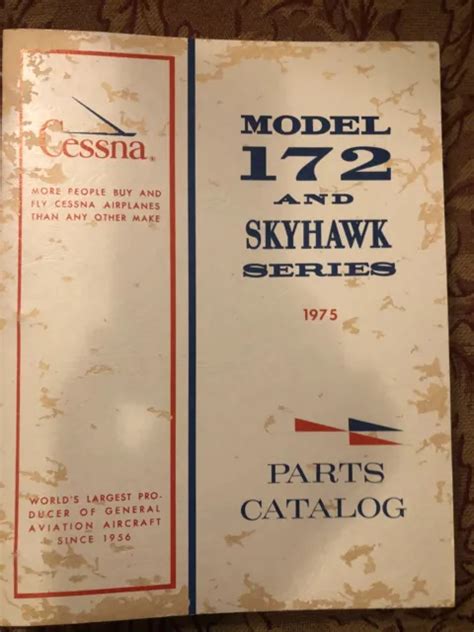 CESSNA 172 SKYHAWK Parts Manual 1975 issued July 1974 $39.95 - PicClick