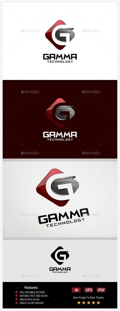 Gamma Technology Logo | Technology logo, ? logo, Logo design template