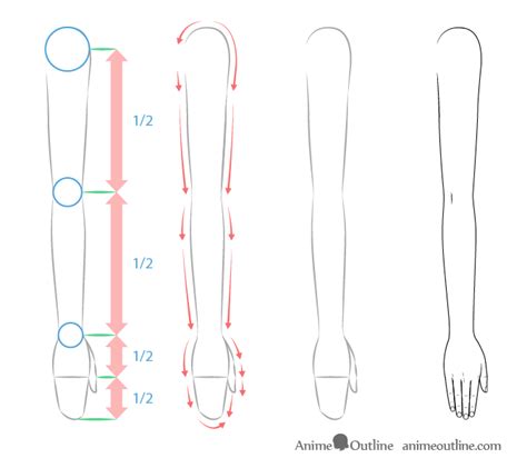 How to Draw Anime & Manga Arms Tutorial - AnimeOutline