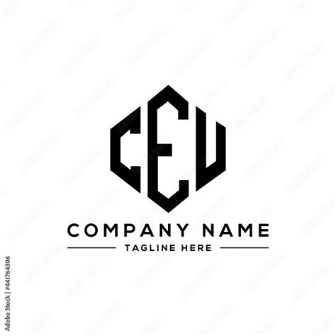 CEU letter logo design with polygon shape. CEU polygon logo monogram ...