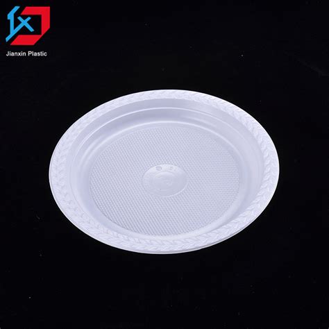 PP Round Plate Disposable Transparent Plastic Dishes and Plates Eco ...