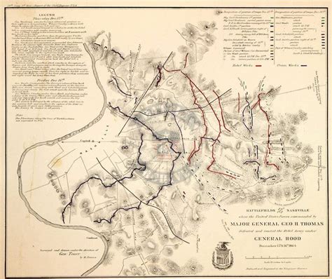 Nashville, Tennessee Battle Map with Detailed Explanations – Battle Archives