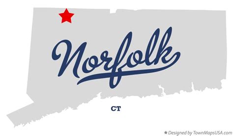 Map of Norfolk, CT, Connecticut