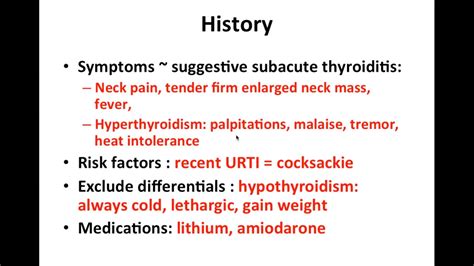 Subacute Thyroiditis Neck Swelling - Patient Assessment and Management ...