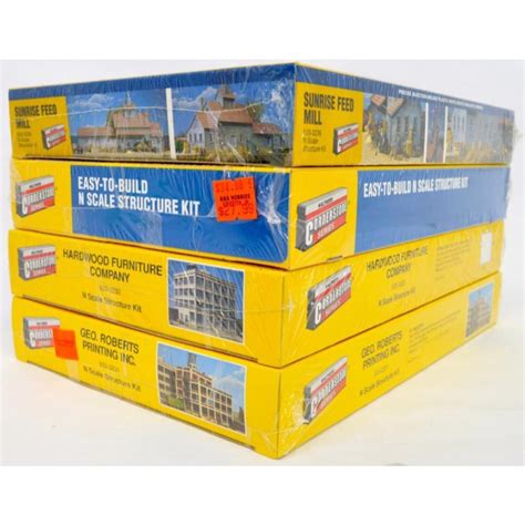 Four Walthers Cornerstone Series N Scale Building kits Seale