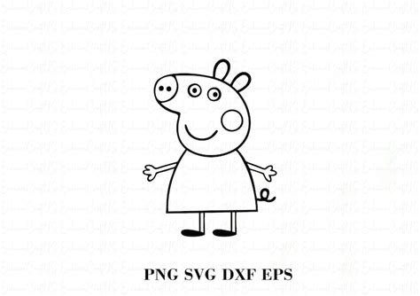 Peppa Pig Silhouette Svgpngdxfeps - Etsy