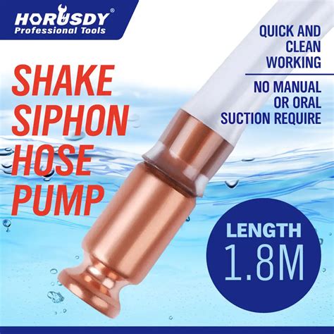 HORUSDY Siphon Hose Pump Automatic Water Jiggler Liquid Transfer Self Priming Shake Siphon Hose ...