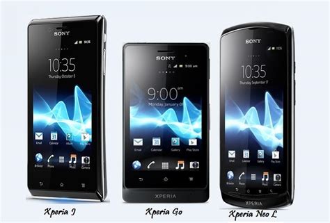 Sony Xperia J Vs Sony Xperia Go Vs Sony Xperia Neo L smartphones