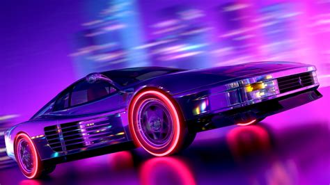 Retrowave Testarossa on Behance