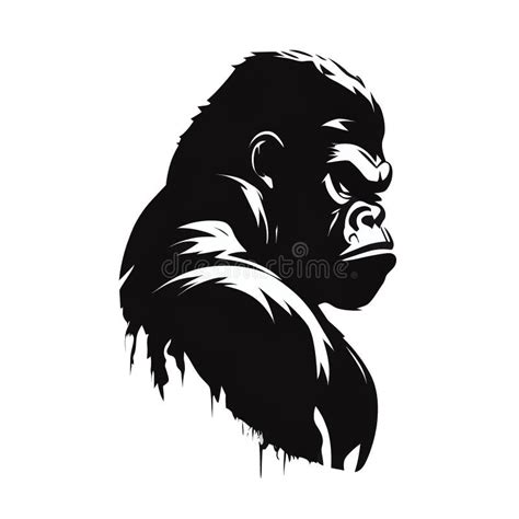 Black gorilla logo stock image. Image of company, generated - 268388867