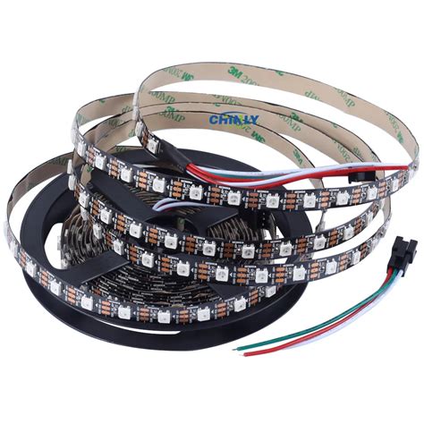 WS2812b Strip DC5V Pixel RGB led 4m 60LED/M 240 LEDs Top Supplier 240IC ...