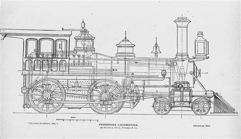 Design Drawing of Baldwin's Steam Locomotive (Larger image ...