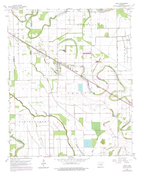 Grady, AR Topographic Map - TopoQuest