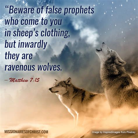 Bible Verse About False Prophets - Missionaries of Christ - Catholic ...