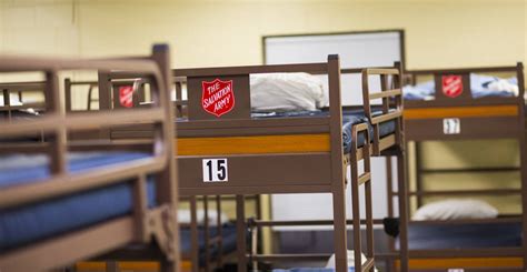 A view of the bunks at The Salvation Army homeless shelter near downtown Las Vegas on Tuesday ...