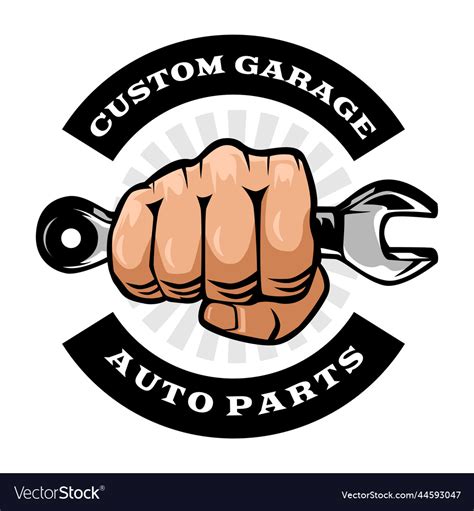 Mechanic garage logo template Royalty Free Vector Image