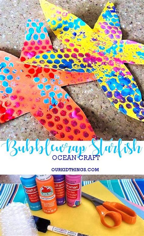 Bubble Wrap Starfish Craft | Beach crafts for kids, Ocean kids crafts ...