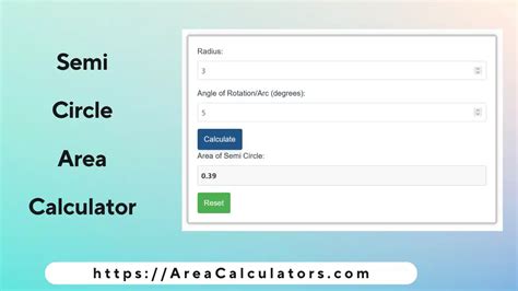 Area Of Semi Circle Calculator - A-Z Calculators