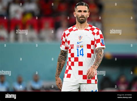 Marko Livaja of Croatia during the FIFA World Cup Qatar 2022 Group F match between Croatia and ...