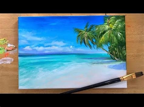 Acrylic Painting Tutorial For Beginners Beach - Paint Color Ideas