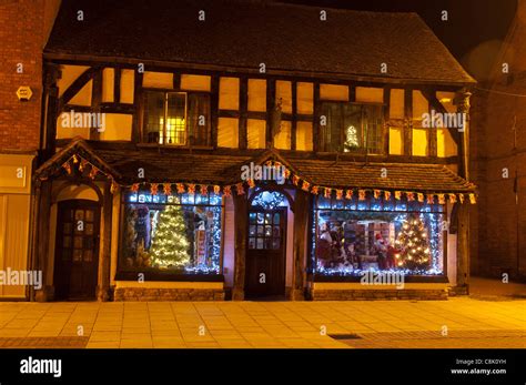 The Nutcracker Christmas Shop at night, Stratford-upon-Avon, England Stock Photo: 39755845 - Alamy