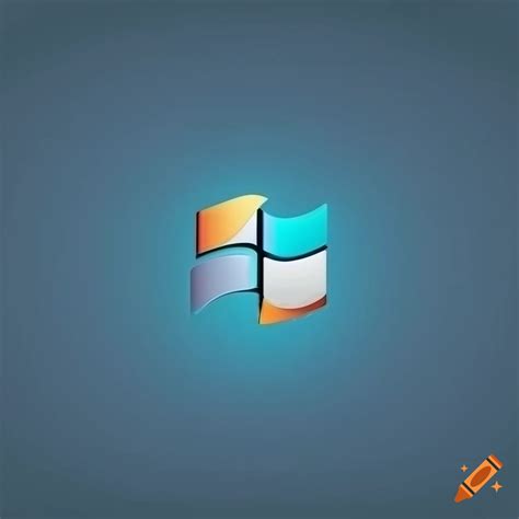 Sleek windows 10 logo on minimalist blue background on Craiyon