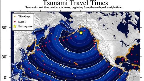 Tsunami fears ease after huge earthquake off coast of Alaska