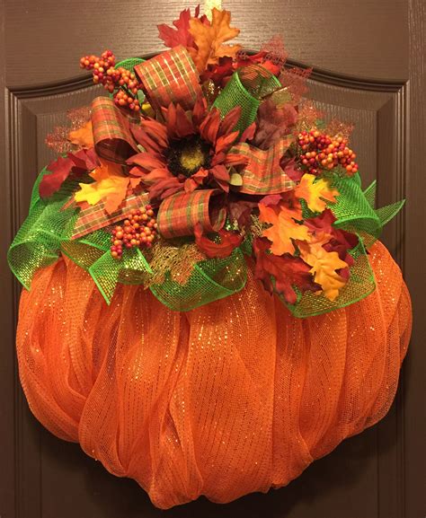 Fall Wreath - Pumpkin Wreath | RubysKreations | Pinterest | Pumpkin ...