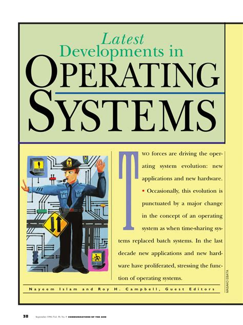 (PDF) Latest Developments in Operating Systems