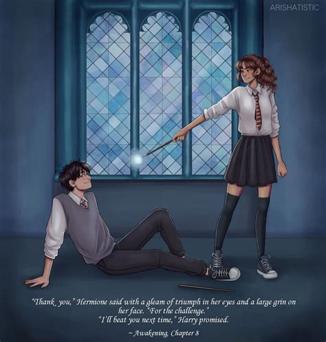 Hermione wins a duel against Harry 😎 [My Art for Awakening Ch 8] : HPharmony