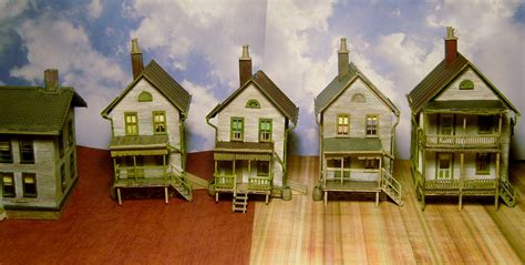 My HO scale houses based on 1935 picture | House styles, House, Model trains