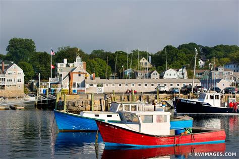 Framed Photo Print of FISHING BOATS HARBOR ROCKPORT MA CAPE ANN MASSACHUSETTS COLOR Print ...