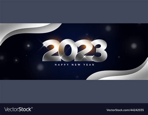 2023 silver lettering for new year occasion Vector Image