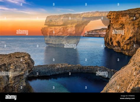 Azure window before after hi-res stock photography and images - Alamy