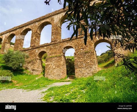 Roman Aqueduct constructed in the 1st century AD near Almunecar ...