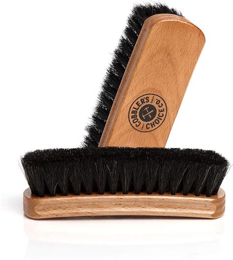 Amazon.com: Shoe Brush - 100% Horsehair Shoe Brush - Concaved Handle for Premium Grip, Tan ...