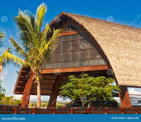 Fijian Architecture at Momi Resort Editorial Stock Photo - Image of ...