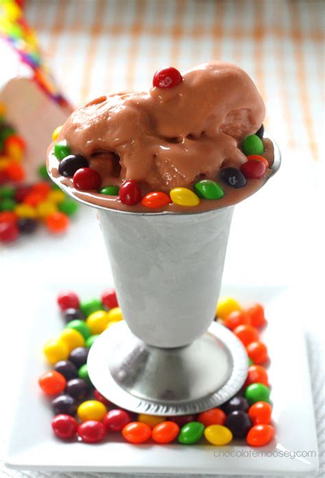 Skittles Ice Cream for #IceCreamWeek - Chocolate Moosey