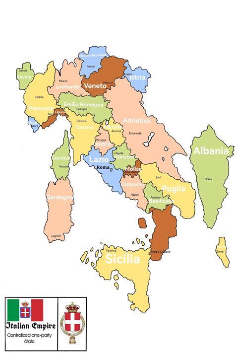 'Map of the Italian Empire' The New Order map of Italy : r/imaginarymaps