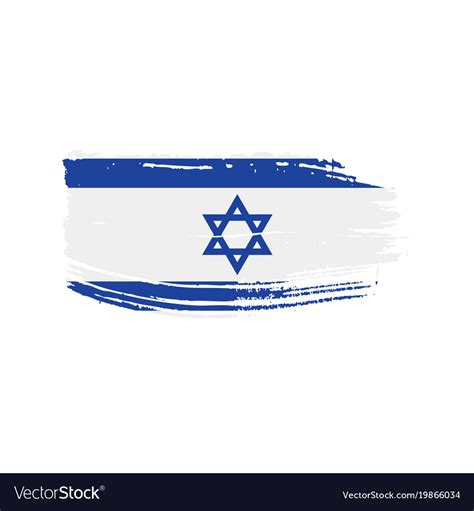 Israel flag Royalty Free Vector Image - VectorStock