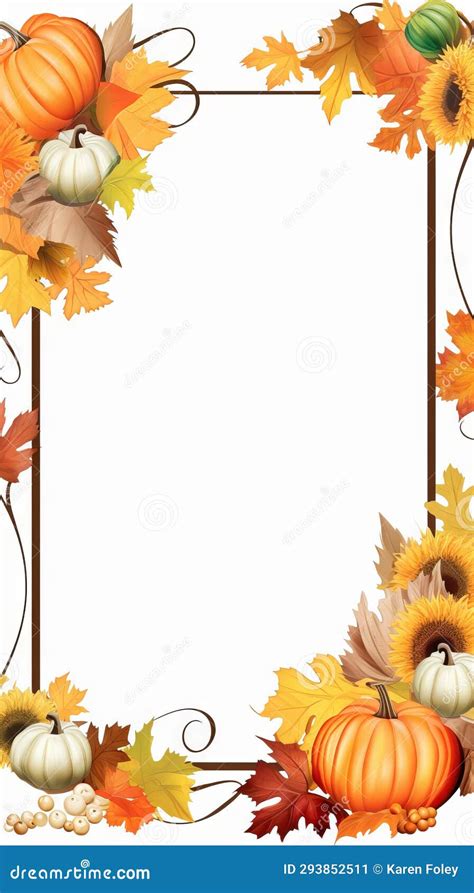 Thanksgiving Background or Frame Stock Illustration - Illustration of print, iconic: 293852511