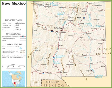 New Mexico highway map - Ontheworldmap.com