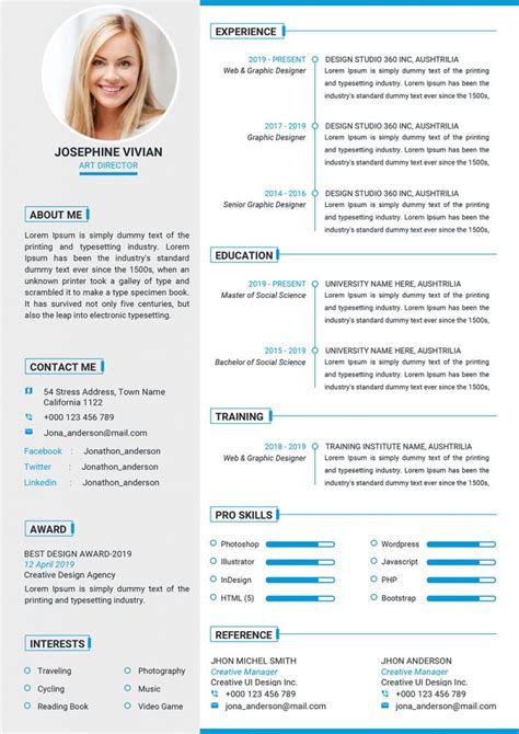 Professional Resume Template Word to download Word format