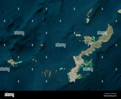 Okinawa, prefecture of Japan. High resolution satellite map Stock Photo - Alamy